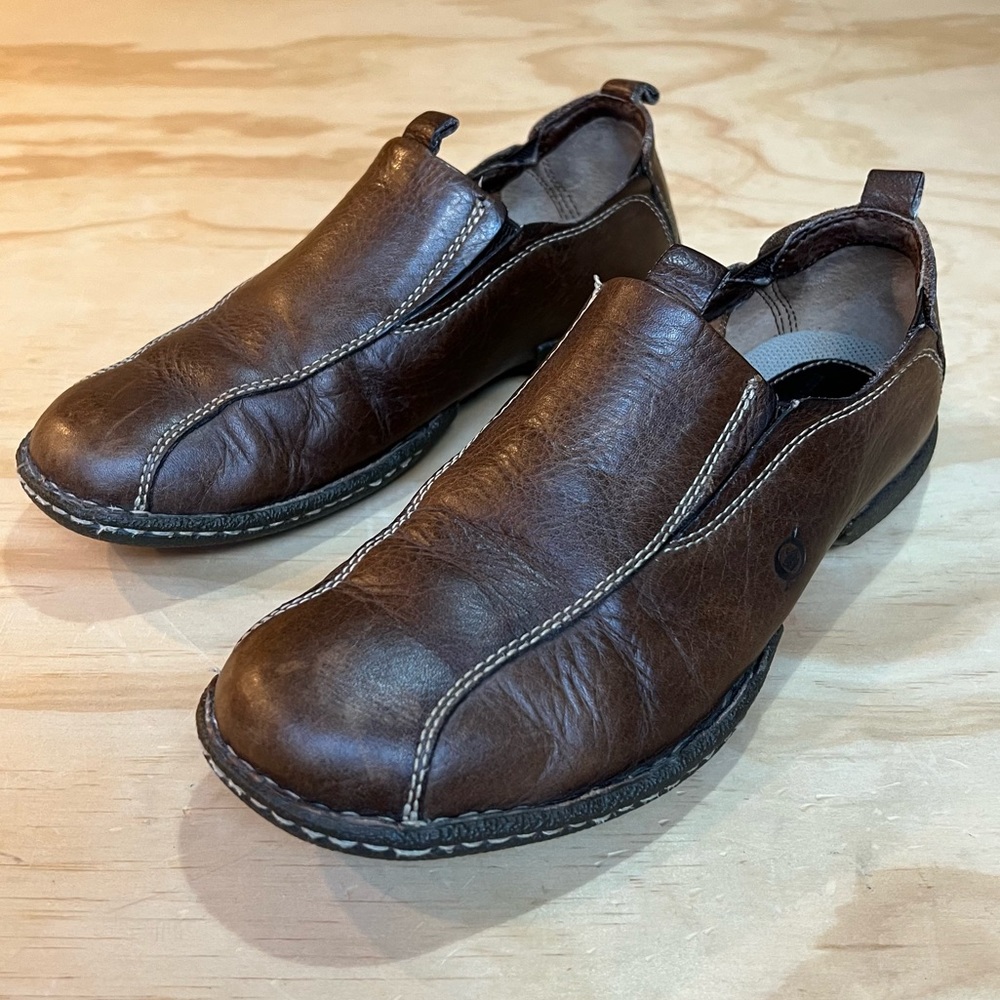 Born Men Leather Slip On Loafer Shoes Size 8